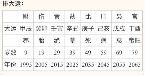 八字排大运详细解释