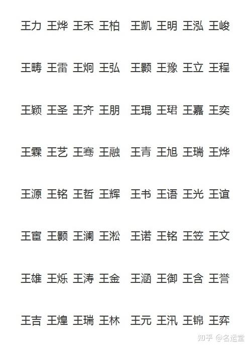 虎年王姓男孩大气响亮的名字