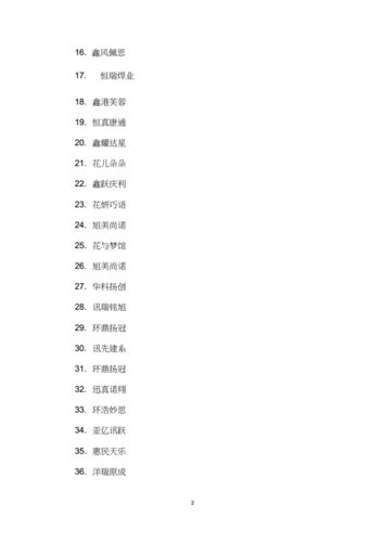 公司取名字大全免费四字
