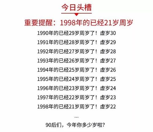 98年的今年多大 98年的今年多大虚岁
