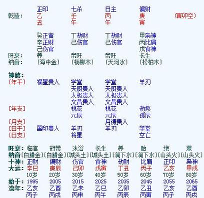 乙丑日出生富贵八字