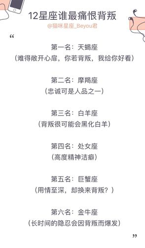 对于这些星座背叛是不可能的