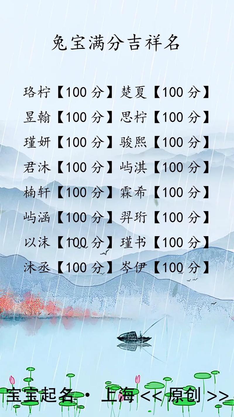 新生儿名字大全男孩2020免费