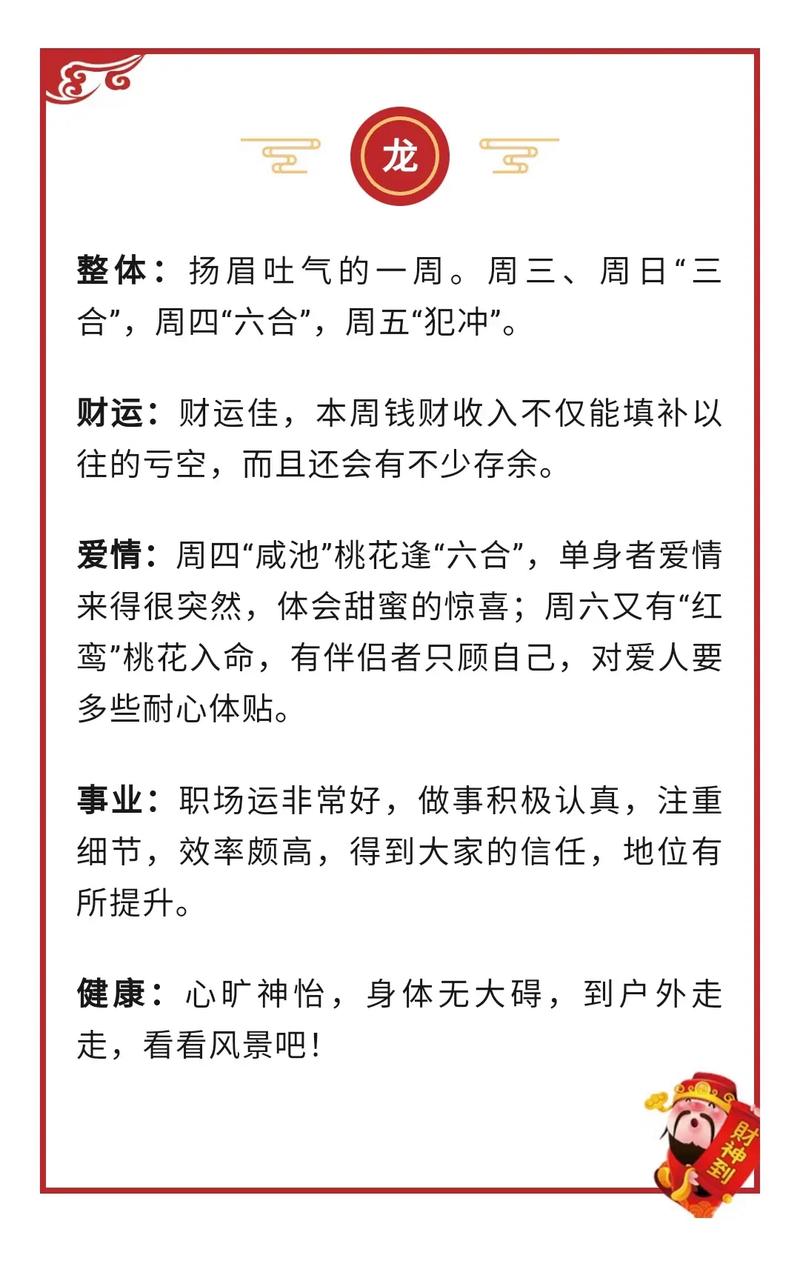 滴天居士一周生肖运势