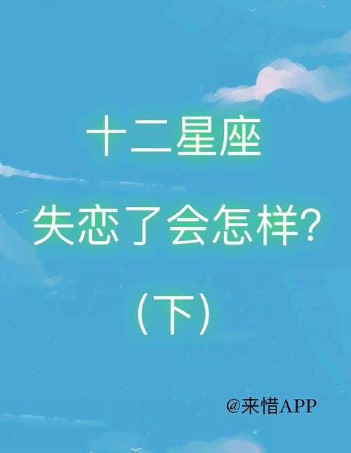 十二星座失恋时的疗伤歌曲