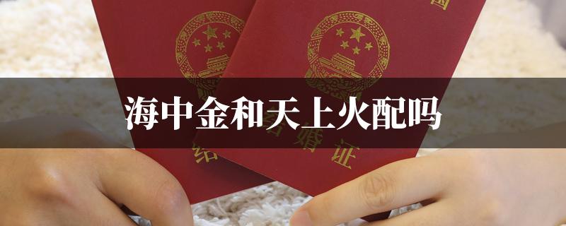 天上火是海中金的贵人