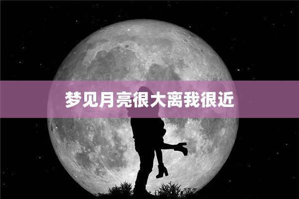 梦见月亮很大离我很近