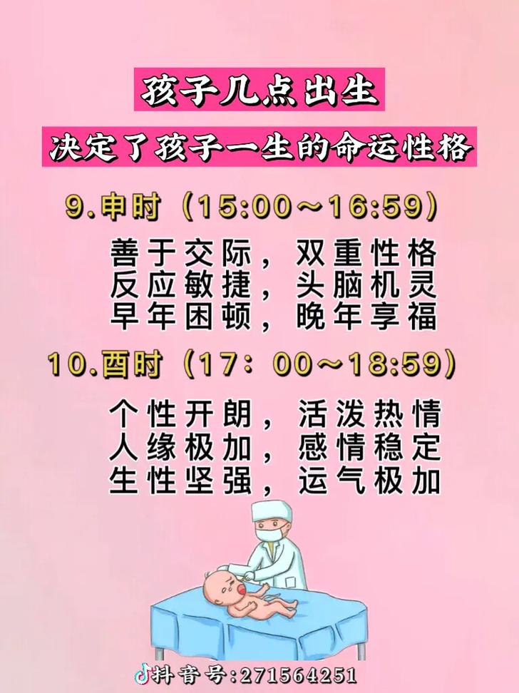孩子几点出生,决定他一生的性格,准!