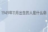 1949年出生的人是什么命