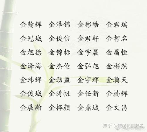 姓金的好听名字