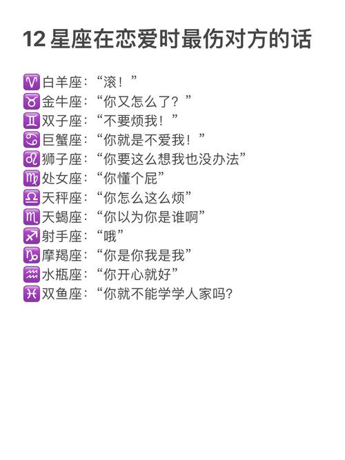 经常是打着为对方好的名义在伤害对方的星座