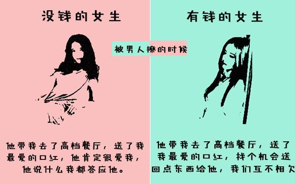 你长得跟有钱女一样吗