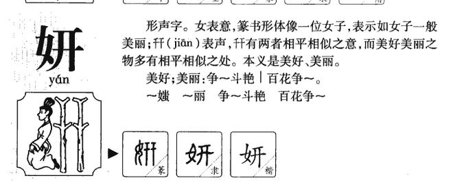 妍的寓意是什么
