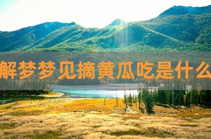 梦见去摘黄瓜 周公解梦之梦到去摘黄瓜