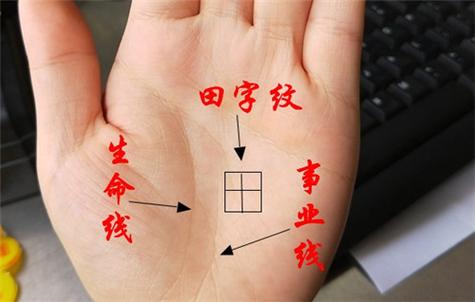 田字纹是巨富一生富贵的手相