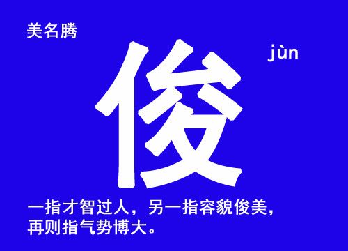 和俊字有关的男孩名字