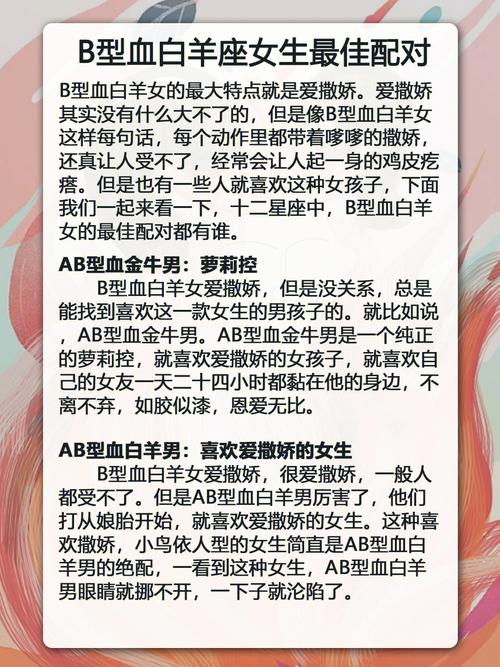 白羊座b型血女性性格特点