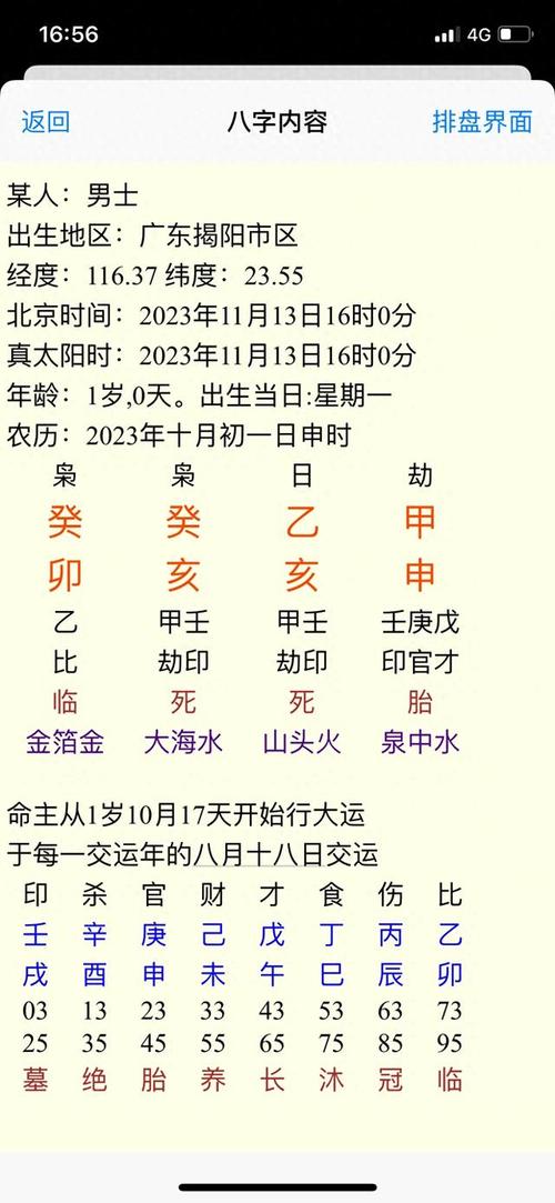 八字大运流年吉凶排盘