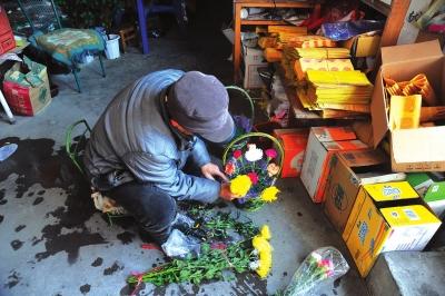 梦见花圈店