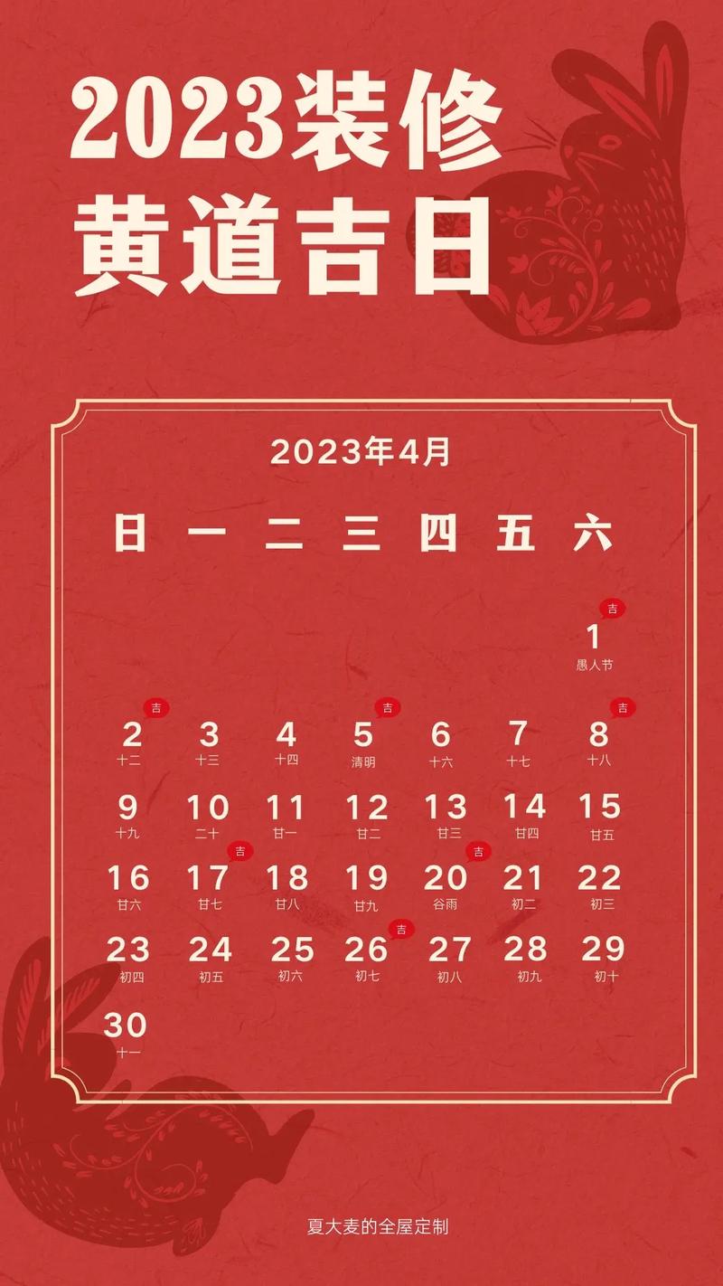 2023年3月装修房子的黄道吉日