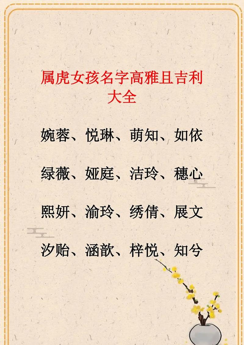 女孩子高雅名字大全
