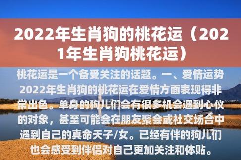 生肖狗2021年1月桃花运如何