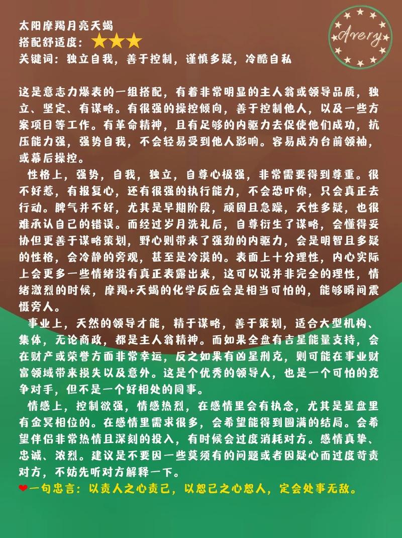 太阳星座和月亮星座:太阳摩羯座