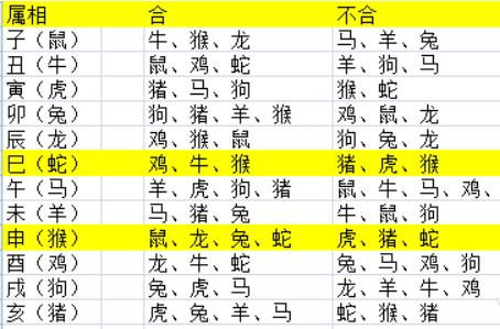 属相不合但生辰八字合