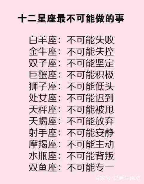 哪几个星座不会半途而废
