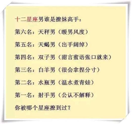 盘点那些特别会“撩妹”的星座男