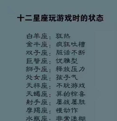 十二星座里面有什么