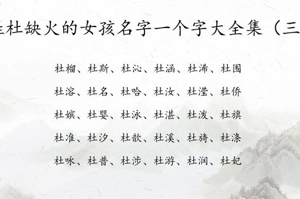 姓杜带梦字的女生名字