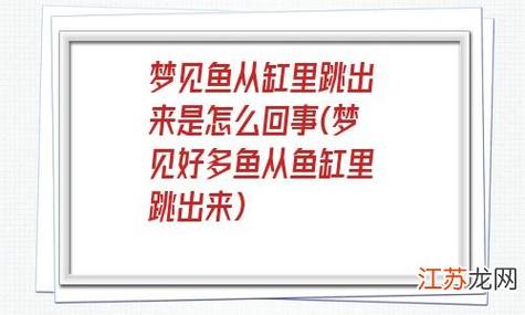 【梦到动物】做梦梦见鱼从鱼缸里跳出来