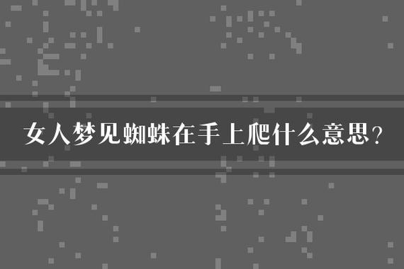 梦见蜘蛛爬到手上