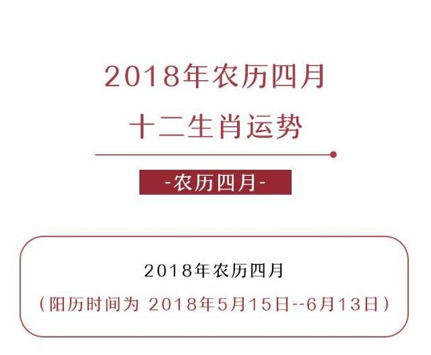 十二生肖农历四月事业财运走向