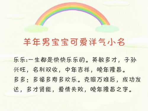2015羊年男宝宝如何取名