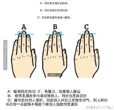 手指长短揭露智商