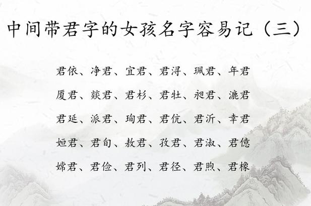 带有君字的宝宝名