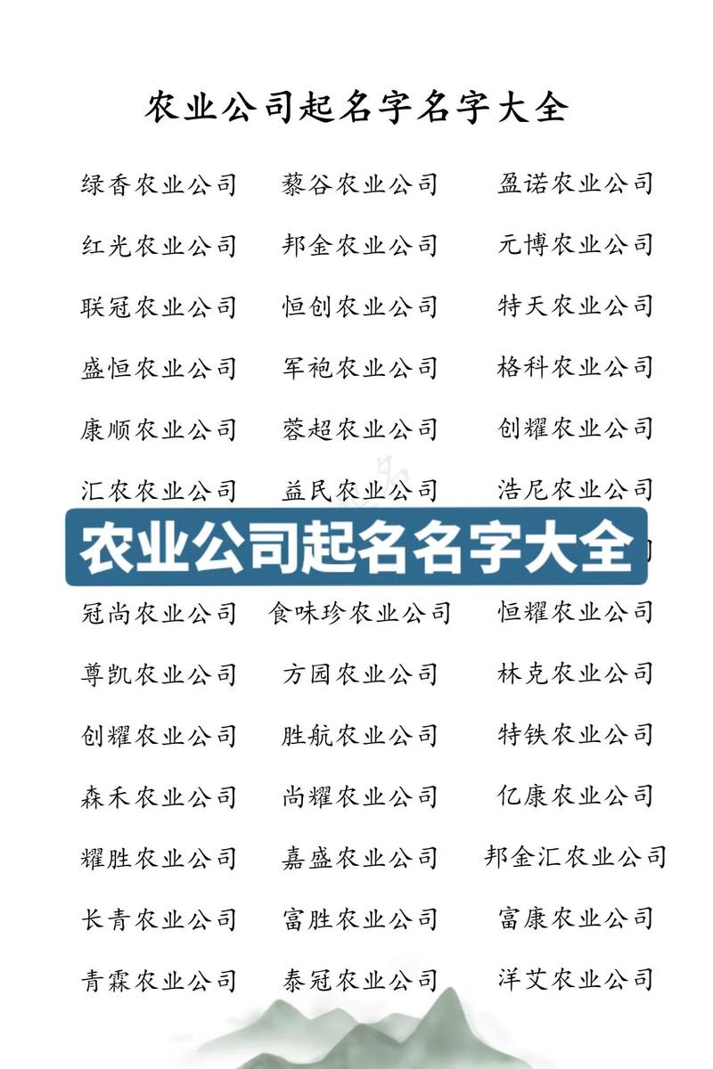 注册公司取什么名字大全