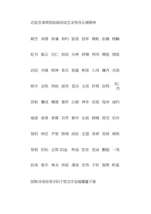 2020好听稀少的男孩名字