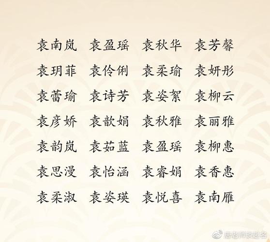 姓袁的女孩取什么名字独特