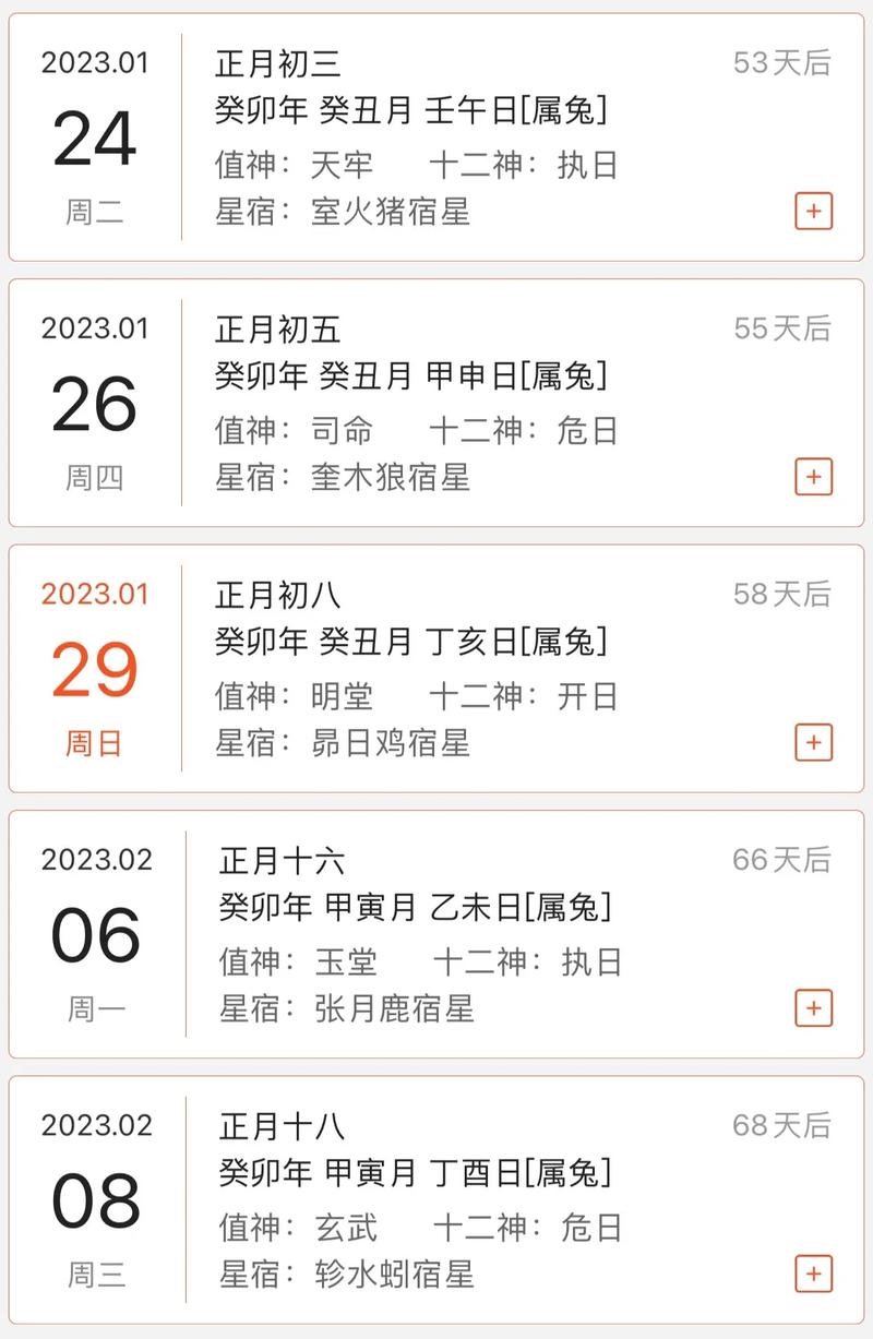 2023年春天新房入宅吉日