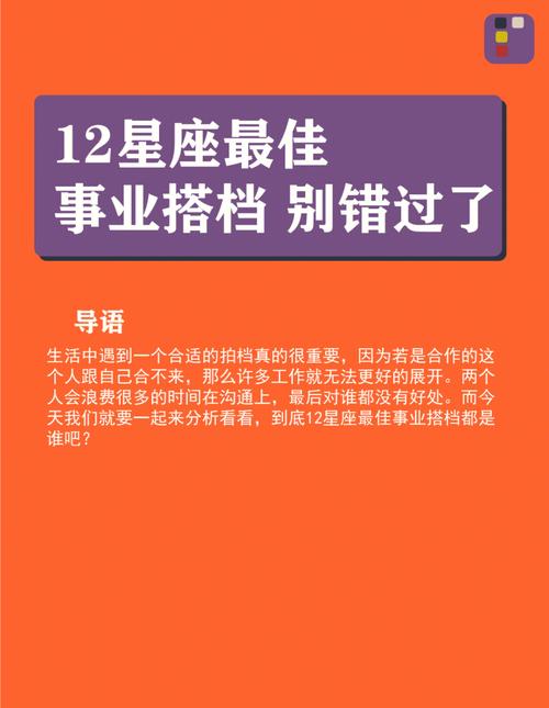12星座最佳事业搭档
