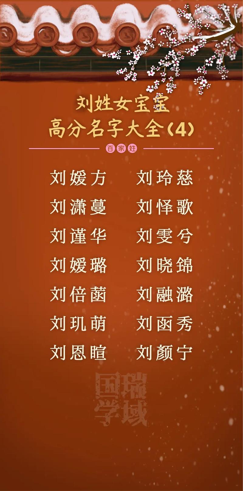 刘姓女孩缺水的名字