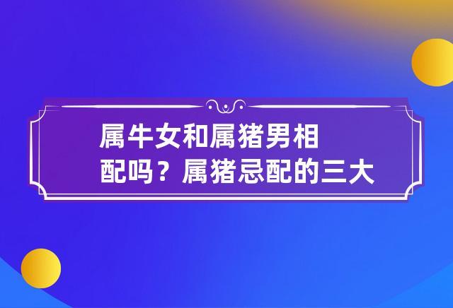女属猪比男属牛大两岁合适吗