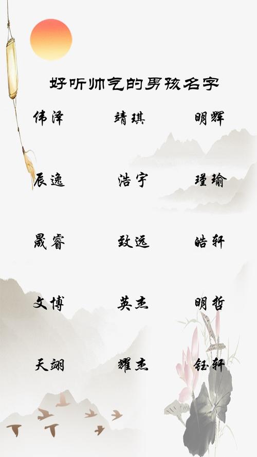 响亮的男孩名字2021年