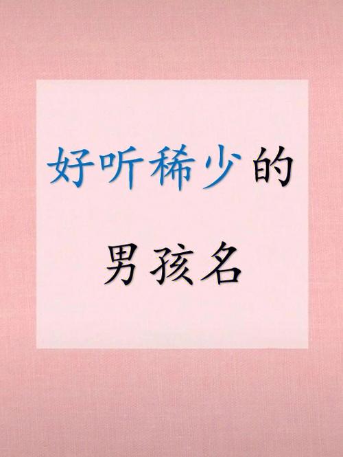 好听稀少的男孩名字