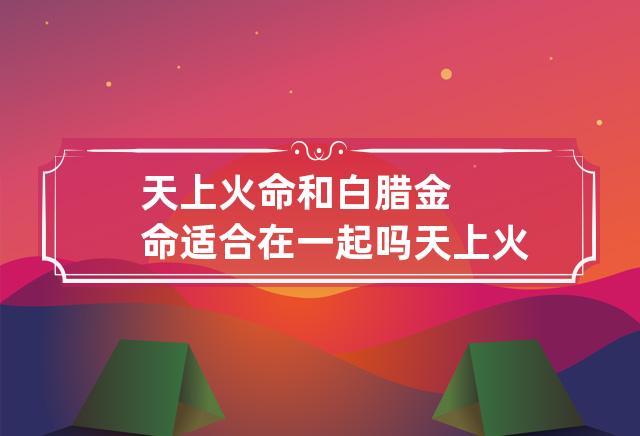 天上火命和白腊金命适合在一起吗