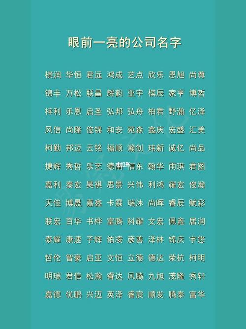必选旺生意的名字有哪些