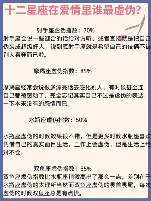最虚伪的星座 最虚伪的星座排行